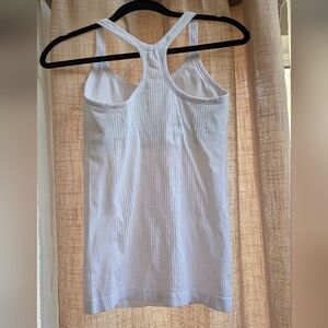 Lululemon Athletica White Ribbed Tank Top